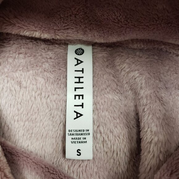 Athleta Double Cozy Karma Funnel Neck Sweater Womens Small Flora Mauve Pullover - Picture 6 of 8